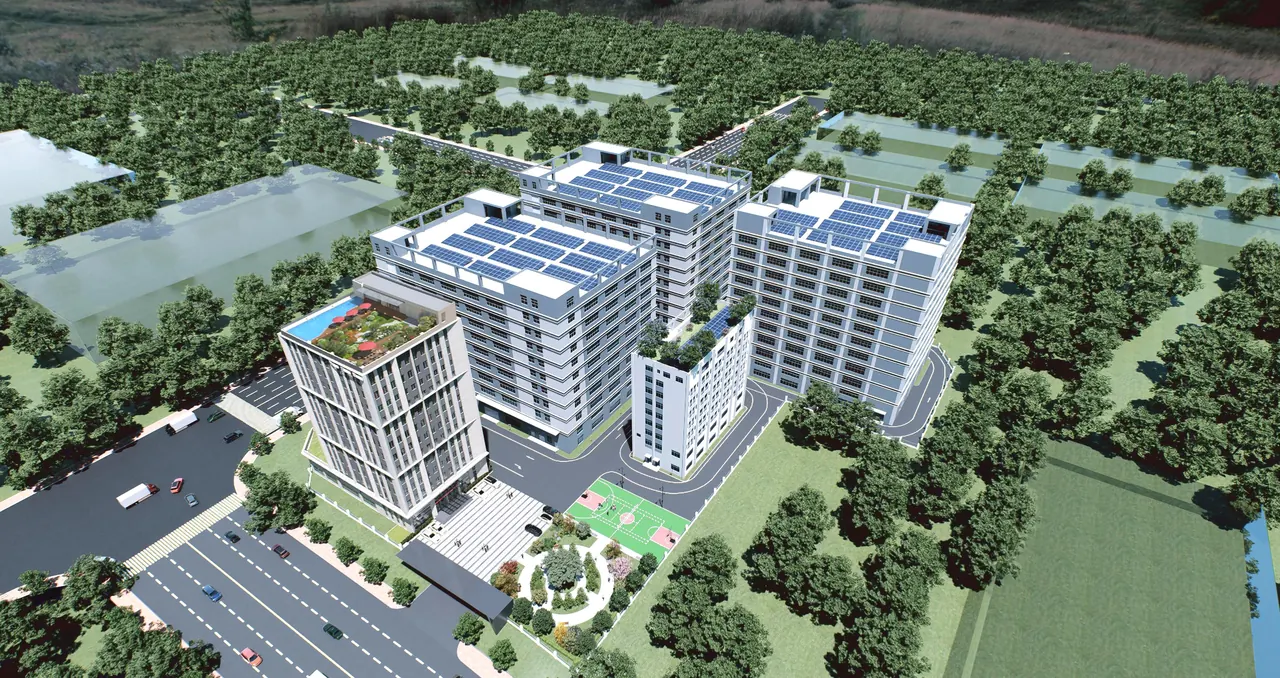 明驰智造产业园鸟瞰——集团位于广州增城的生产与研发基地